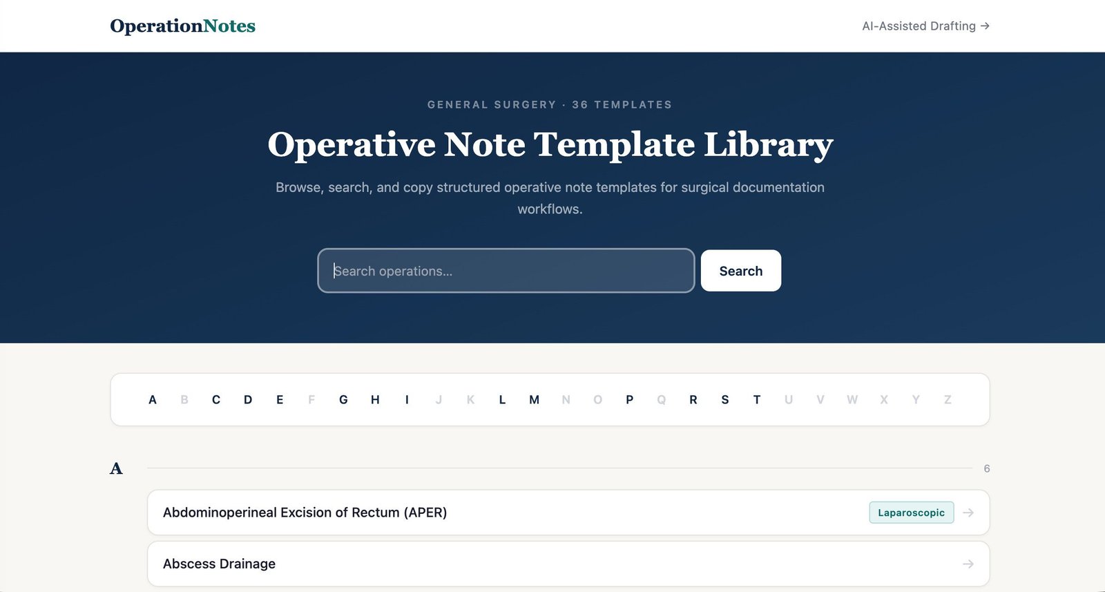 Operation Notes