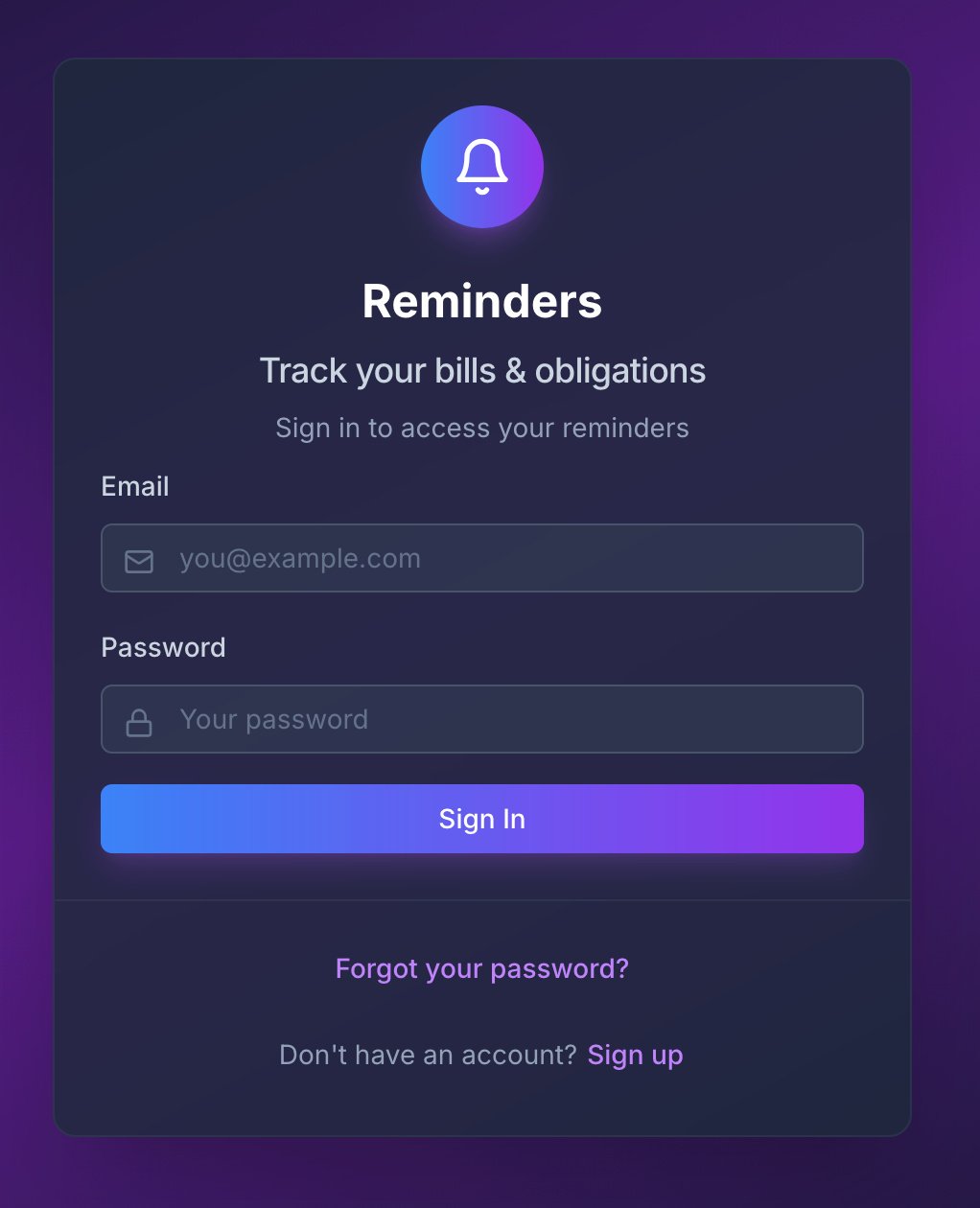 Reminders